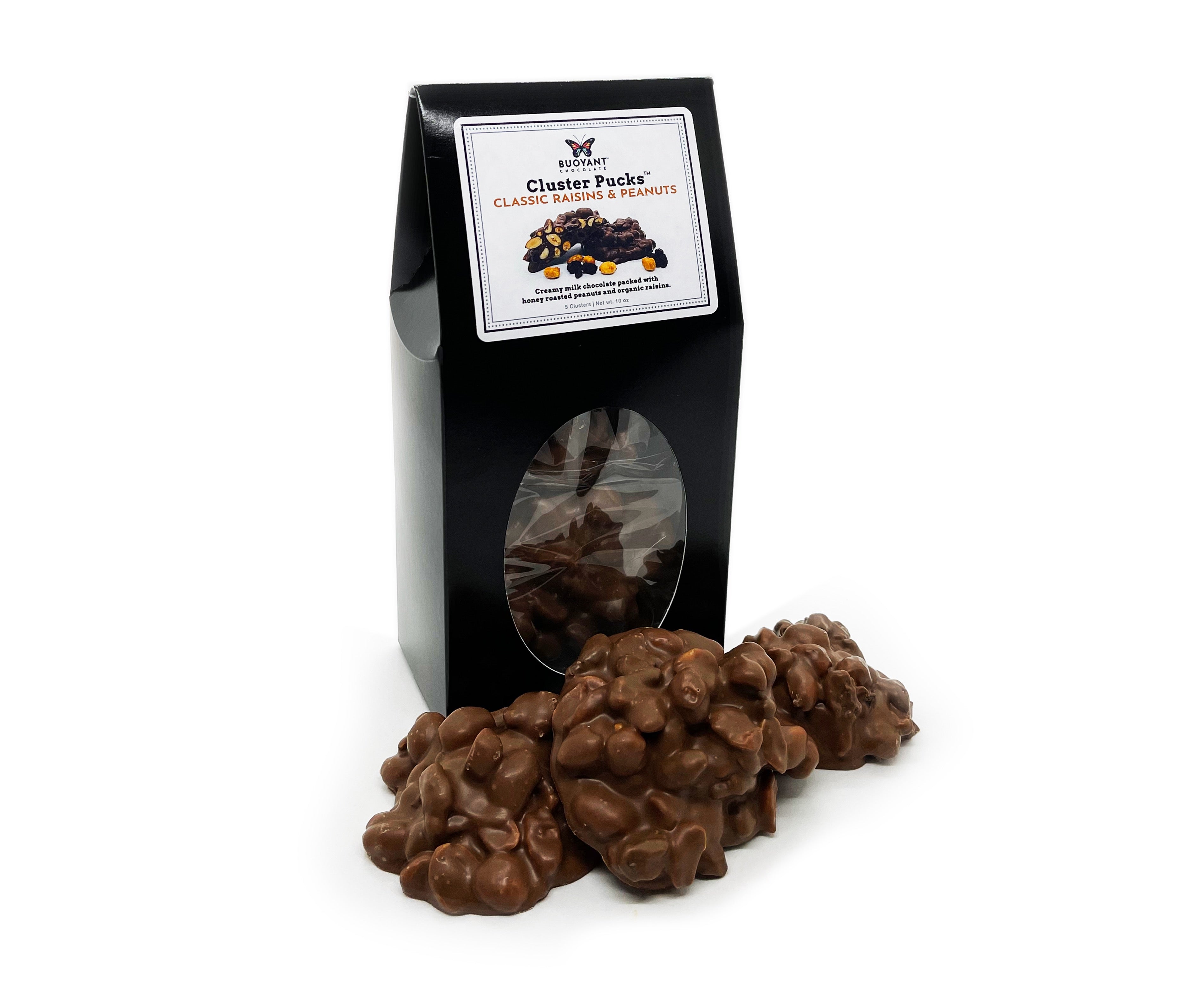 Classic Raisins & Peanuts Cluster Pucks Milk Chocolate (NonInfused