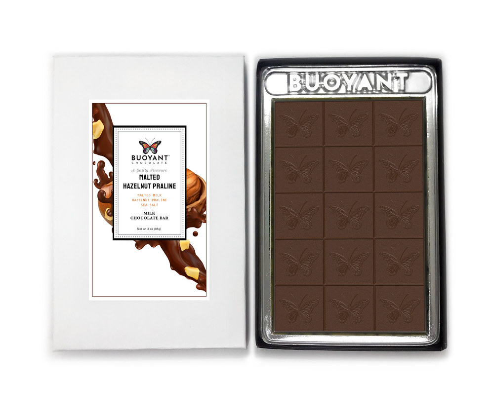 MALTED HAZELNUT PRALINE - An Artisan Chocolate Bar – Buoyant Brands Inc.